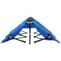 vidaXL Tumbona plegable para 2 personas acero azul vidaXL Tumbona plegable para 2 personas acero azul