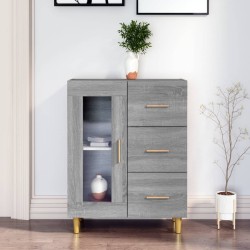 vidaXL Aparador de madera de ingeniería gris Sonoma 69,5x34x90 cm
