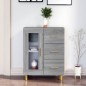 vidaXL Aparador de madera de ingeniería gris Sonoma 69,5x34x90 cm