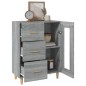 vidaXL Aparador de madera de ingeniería gris Sonoma 69,5x34x90 cm
