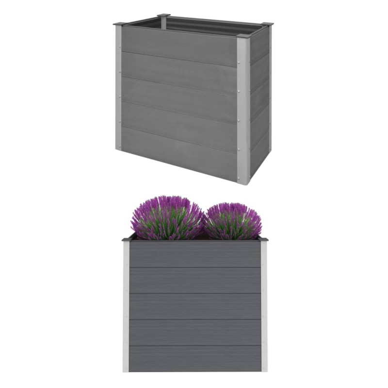 vidaXL Arriate de WPC gris 100x50x91 cm vidaXL Arriate de WPC gris 100x50x91 cm