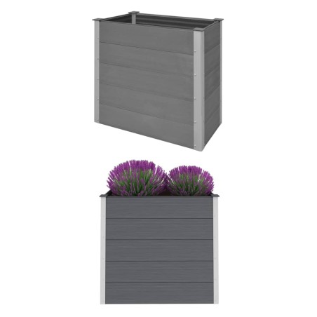 vidaXL Arriate de WPC gris 100x50x91 cm
