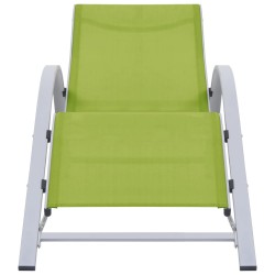 vidaXL Tumbona textilene y aluminio verde
