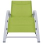 vidaXL Tumbona textilene y aluminio verde