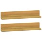 vidaXL Estantes de pared 2 unidades madera maciza de teca 60x10x10 cm vidaXL Estantes de pared 2 unidades madera maciza de teca 60x10x10 cm