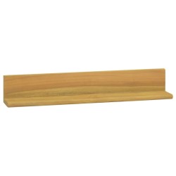 vidaXL Estantes de pared 2 unidades madera maciza de teca 60x10x10 cm