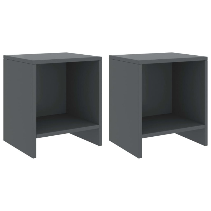 vidaXL Mesitas de noche 2 uds madera de pino gris oscuro 35x30x40 cm vidaXL Mesitas de noche 2 uds madera de pino gris oscuro 35x30x40 cm