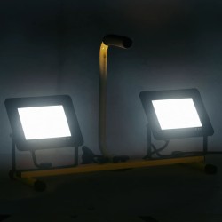 vidaXL Foco LED con asa 2x50 W blanco frío