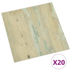 vidaXL Tarimas autoadhesivas 20 unidades PVC 1,86 m² marrón claro