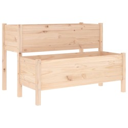 vidaXL Jardinera de madera maciza de pino 110x84x75 cm