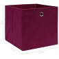 vidaXL Cajas de almacenaje 10 uds tela rojo oscuro 32x32x32 cm vidaXL Cajas de almacenaje 10 uds tela rojo oscuro 32x32x32 cm
