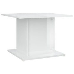 vidaXL Mesa de centro de aglomerado blanco brillo 55,5x55,5x40 cm