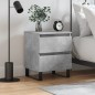 vidaXL Mesita de noche madera de ingeniería gris hormigón 40x35x50 cm vidaXL Mesita de noche madera de ingeniería gris hormigón 40x35x50 cm