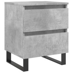 vidaXL Mesita de noche madera de ingeniería gris hormigón 40x35x50 cm