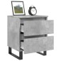 vidaXL Mesita de noche madera de ingeniería gris hormigón 40x35x50 cm vidaXL Mesita de noche madera de ingeniería gris hormigón 40x35x50 cm