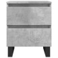 vidaXL Mesita de noche madera de ingeniería gris hormigón 40x35x50 cm vidaXL Mesita de noche madera de ingeniería gris hormigón 40x35x50 cm