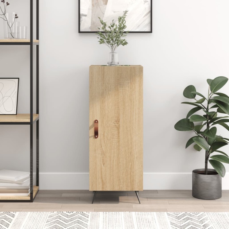 vidaXL Aparador madera contrachapada color roble Sonoma 34,5x34x90 cm