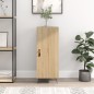 vidaXL Aparador madera contrachapada color roble Sonoma 34,5x34x90 cm