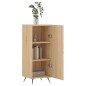 vidaXL Aparador madera contrachapada color roble Sonoma 34,5x34x90 cm