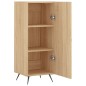 vidaXL Aparador madera contrachapada color roble Sonoma 34,5x34x90 cm