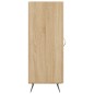 vidaXL Aparador madera contrachapada color roble Sonoma 34,5x34x90 cm