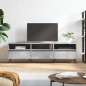 vidaXL Mueble de TV madera contrachapada gris hormigón 150x30x44,5 cm vidaXL Mueble de TV madera contrachapada gris hormigón 150x30x44,5 cm