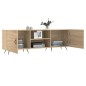 vidaXL Mueble para TV madera de ingeniería roble Sonoma 150x30x50 cm