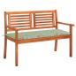 vidaXL Banco de jardín 2 plazas madera maciza eucalipto y cojín 120 cm vidaXL Banco de jardín 2 plazas madera maciza eucalipto y cojín 120 cm
