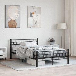 vidaXL Estructura de cama de acero negra 120x200 cm