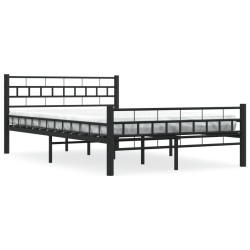 vidaXL Estructura de cama de acero negra 120x200 cm