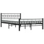 vidaXL Estructura de cama de acero negra 120x200 cm vidaXL Estructura de cama de acero negra 120x200 cm