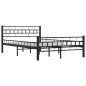 vidaXL Estructura de cama de acero negra 120x200 cm vidaXL Estructura de cama de acero negra 120x200 cm