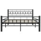 vidaXL Estructura de cama de acero negra 120x200 cm vidaXL Estructura de cama de acero negra 120x200 cm