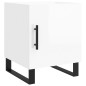 vidaXL Mesita de noche madera de ingeniería blanco brillo 40x40x50 cm