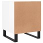 vidaXL Mesita de noche madera de ingeniería blanco brillo 40x40x50 cm