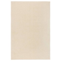 vidaXL Alfombra de pelo corto crema 160x230 cm