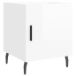 vidaXL Mesita de noche madera de ingeniería blanco brillo 40x40x50 cm vidaXL Mesita de noche madera de ingeniería blanco brillo 40x40x50 cm