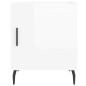 vidaXL Mesita de noche madera de ingeniería blanco brillo 40x40x50 cm vidaXL Mesita de noche madera de ingeniería blanco brillo 40x40x50 cm