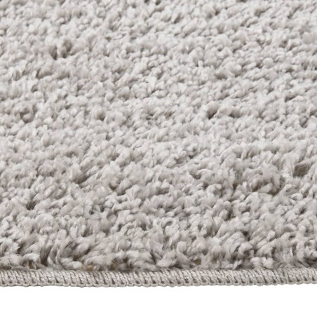 vidaXL Alfombra peluda antideslizante gris claro 140x200 cm