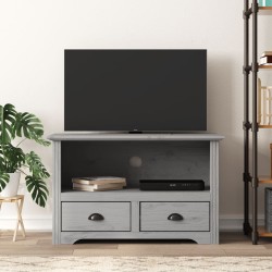 vidaXL Mueble de TV con 2 cajones BODO madera de pino gris 91x43x56 cm