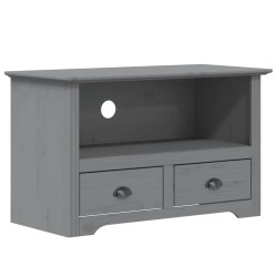 vidaXL Mueble de TV con 2 cajones BODO madera de pino gris 91x43x56 cm
