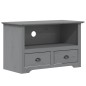 vidaXL Mueble de TV con 2 cajones BODO madera de pino gris 91x43x56 cm vidaXL Mueble de TV con 2 cajones BODO madera de pino gris 91x43x56 cm
