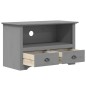 vidaXL Mueble de TV con 2 cajones BODO madera de pino gris 91x43x56 cm vidaXL Mueble de TV con 2 cajones BODO madera de pino gris 91x43x56 cm