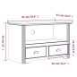 vidaXL Mueble de TV con 2 cajones BODO madera de pino gris 91x43x56 cm vidaXL Mueble de TV con 2 cajones BODO madera de pino gris 91x43x56 cm