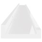 vidaXL Estantes de pared 4 unidades blanco brillo 115x9x3 cm