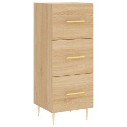 vidaXL Aparador madera contrachapada color roble Sonoma 34,5x34x90 cm