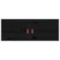 vidaXL Armarios de pared 2 uds madera maciza pino negro 80x30x30 cm