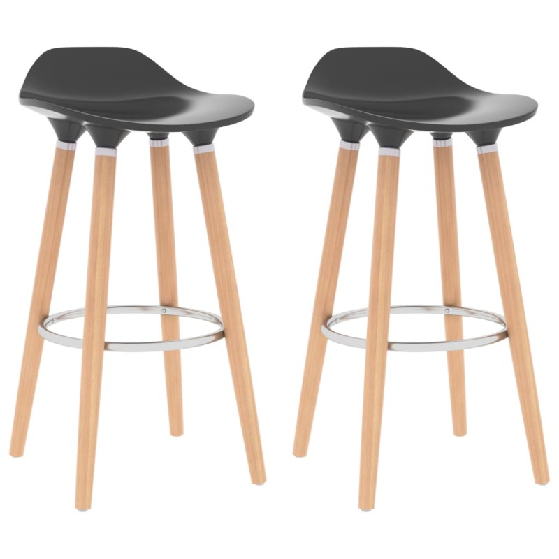 vidaXL Taburetes de cocina 2 unidades gris antracita vidaXL Taburetes de cocina 2 unidades gris antracita