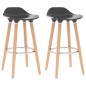 vidaXL Taburetes de cocina 2 unidades gris antracita vidaXL Taburetes de cocina 2 unidades gris antracita