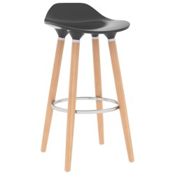 vidaXL Taburetes de cocina 2 unidades gris antracita